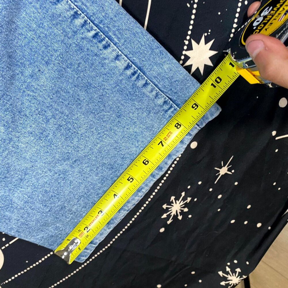 VTG Gap Jeans Women's 8P Blue Denim Straight Cargo Loose Mid-Rise Stretch 90's - Picture 6 of 7
